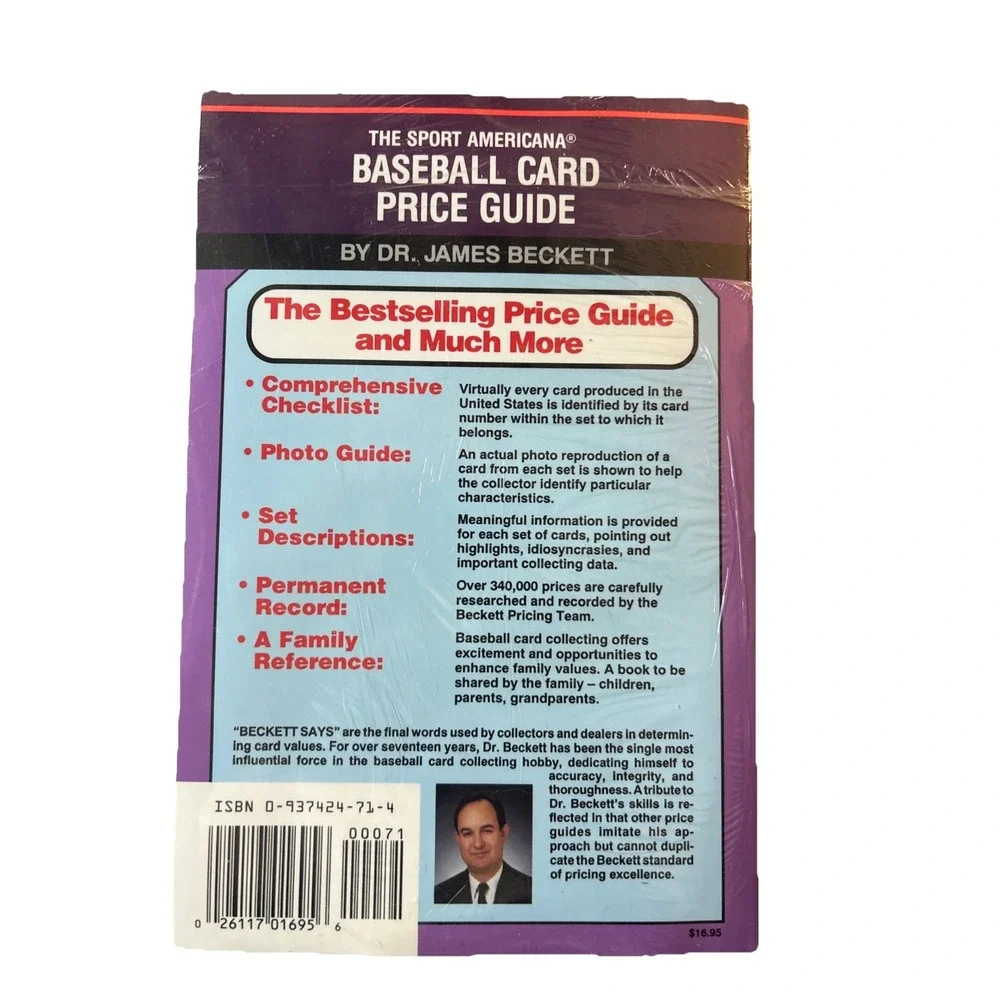 SEALED‎ 1994 Beckett Sport Americana Baseball Card Price Guide #16 Paperback